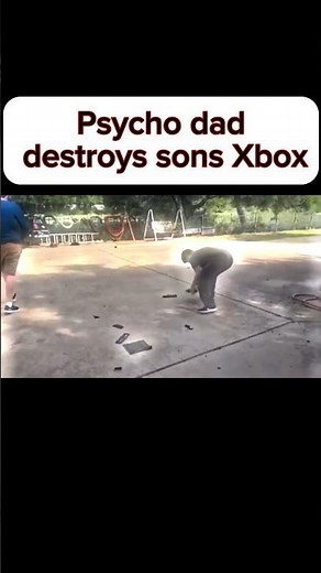 Psycho dad destroys sons Xbox🤯 #xbox #destroy #shorts