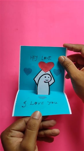 Diy Pop-up Love Card / How to Make Valentine Card With Paper #shorts