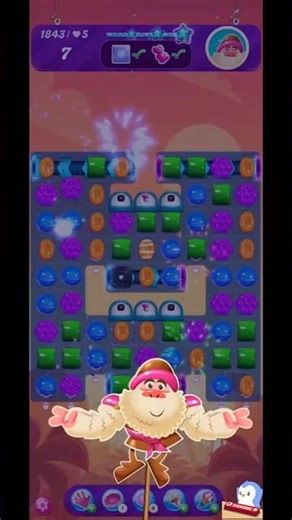 Candy Crush Level 1843 💥 EASY WIN! No Boosters!#games#ytshorts#trendingshort#candy
