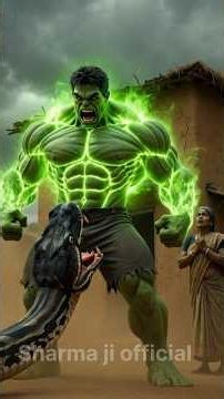 “जब Hulk ने गाँव को बचाया खतरनाक पाइथन से!😱 #PythonAttack #youtubeshorts #LikeSubscribe #ViralShorts