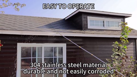 Gutter Cleaning Tools From the Ground, 10 Pack 9 FT Pressure Washer Extension Wand, Power Washer Lance With 6 Pressure Washer Spray Nozzle Tips, 30°, 90°, 120° Gutter Cleaner Curved Rod, 4000 PSI