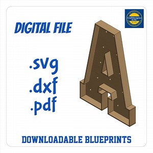 4FT Marquee Letter A Template: CNC & Printable Plans (svg Dxf Pdf Files) - Etsy
