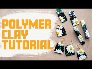 Polymer Clay Tutorial Earrings and Hairclips // Daisy Polymer Clay Slab