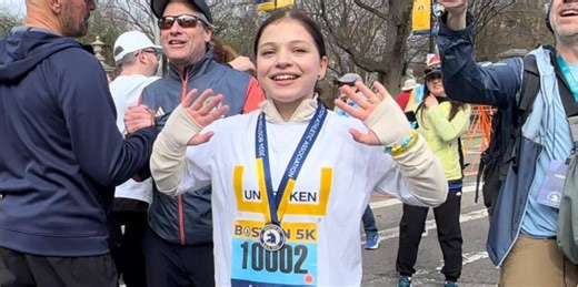12-year-old Ukrainian amputee conquers Boston marathon