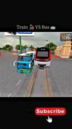Bus vs Train Challenge 🤯 | Bus Simulator Indonesia Gameplay #bussidindonesia #traingame #automobile