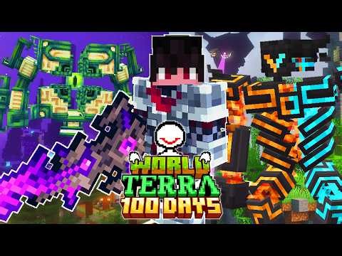 I Survived 100 Days in WORLD TERRA Minecraft!