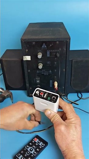 Purane Sound System Ko Smart Banaye 💥AUX/USB Player Connection Tutorial#BluetoothUpgrade #OldSpeaker