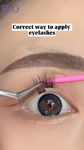 How to correctly apply lashes？ 🥰 #diylashes #diylashextensions #diylashesathome #athomediylashes #bqlashes #lashtutorials #bqlash | B&Q LASH