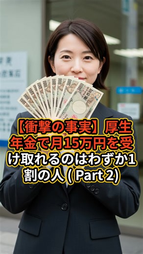 【衝撃の事実】厚生年金で月15万円を受け取れるのはわずか1割の人… ( Part 2)