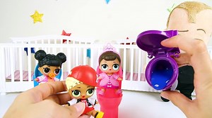 LOL Surprise Baby Doll Potty Race With Boss Baby and Bergen Chef iPad | Ellie Sparkles