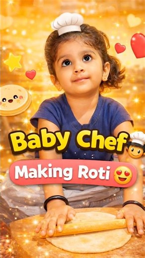 Tiny Chef Pari Tries Making Roti 😂❤️|#shorts #rotimaking #cute