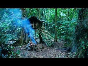 Full video 1 year Solo Bushcraft. Living and bushwalking in the rainforest, Bushcaft Survive.