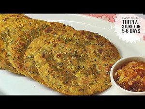 Store these simple Methi Thepla for over a week - Tasty Gujarati Snacks/ Indian Breakfast Recipe