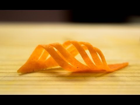 Garnish Tutorial Carrot Swirls and Vegetable Triangle Twisties