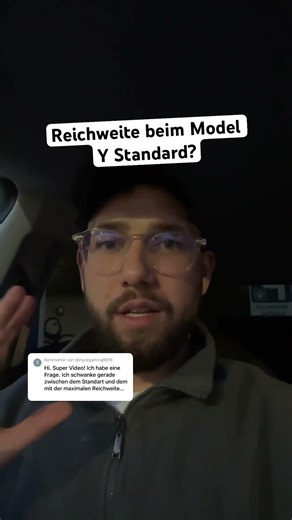 Frage: Reichweite beim Model Y Standard? #tesla #modelystandard #elektroauto