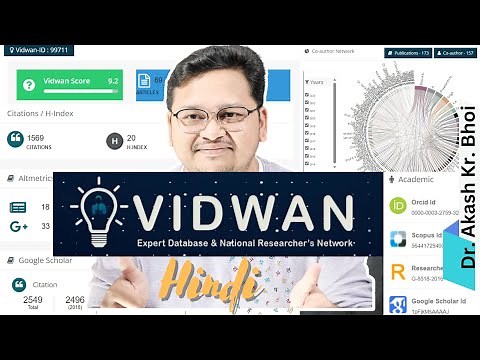 Vidwan ID: Researcher Identity || Why & How to create a Vidwan Profile || Hindi || Dr. Akash Bhoi