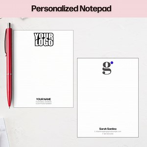 Personalized Notepad Custom Logo Notepad Custom Stationery Custom Business Notepad Small Business Swag Personalized Logo Notepad Gift Memo - Etsy