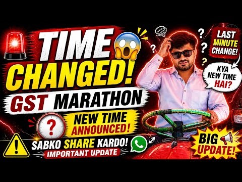 GST Marathon TIME CHANGED⚠️🕕| Gaba Sir Message😨 | #vgstudyhub #taxrevision #taxclasses