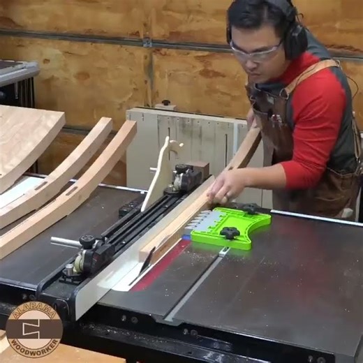 The crest rail is attached using a through tenon made by the