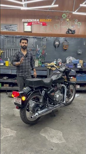 Rj 2Rear Mudgurad change with old look 🌟seat✨new battalion bullet❤️#royalenfield #bullet#rbwshop