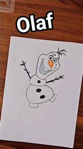 How to Draw Olaf From Disney Frozen | Easy Step by Step Olaf Drawing for Kids #art #ytshorts #shorts