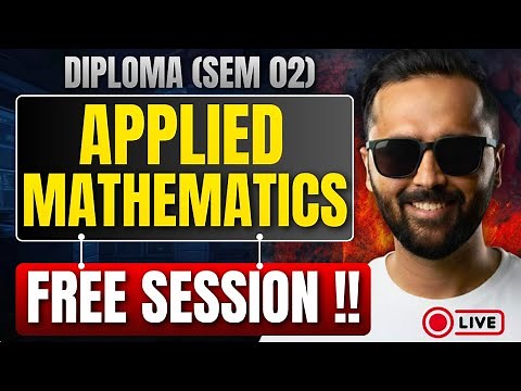 🔴LIVE | Applied Mathematics FREE Session | Diploma Semester 02 | Pradeep Giri Sir