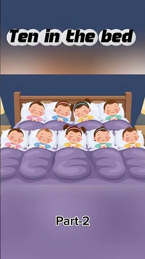 Ten in the Bed 🛏️ | Roll Over Counting Song for Kids #shorts