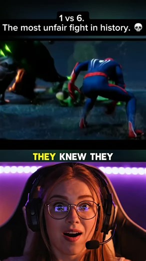 Cinema Verse on Instagram: "Spider-Man vs Sinister Six. The most brutal beatdown ever. ⚡ They literally jumped him. This scene from Marvel's Spider-Man shows why Peter Parker is the toughest hero. He took hits from Electro, Rhino, Scorpion, Vulture, and Doctor Octopus back-to-back and still tried to stand up. 1 vs 6. No backup. Pure will. #spiderman #sinistersix #game #electro #rhino"