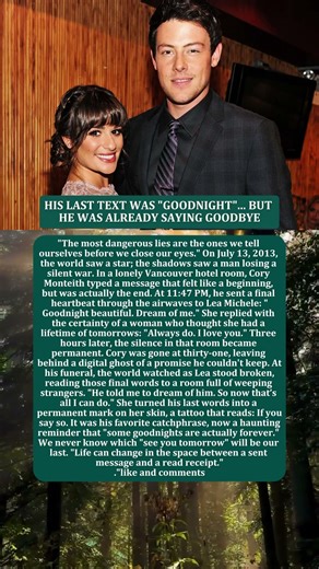 HIS LAST TEXT WAS "GOODNIGHT"... BUT HE WAS ALREADY SAYING GOODBYE