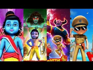 Little ram with little Krishna & Little Singham with little Singham Chala London #runninggamesinside