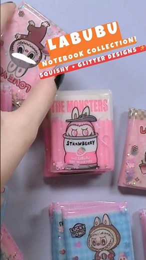 Labubu Notebook Collection ✨ | Aesthetic Squishy & Glitter Cover Designs