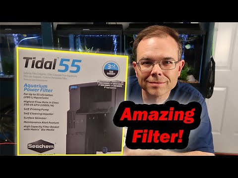 Tidal 55 Aquarium Power Filter Unboxing, Setup, & Review