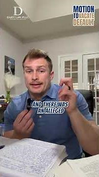 3 Key Requirements to Vacate a Default Judgment