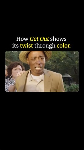 CinemaHow™ on Instagram: "Is Get Out Jordan Peele’s best film? Get Out uses costume design as a silent language of control. The Black characters under white possession wear grey, a deliberate visual code. It’s not accidental. Costume designer Nadine Hellers chose grey to represent the literal mixing of Black and white, bodies inhabited by white consciousness. Georgina in her grey dress, Andre with the grey in his hat. They’re walking contradictions, Black on the outside but controlled from withi