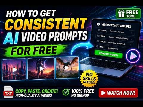 How to get consistent ai video prompts for free | video prompt builder