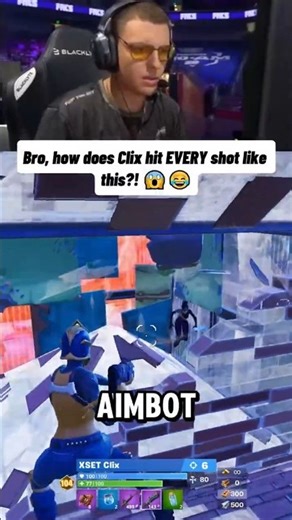 Bro, how does Clix hit EVERY shot like this?! 😱😂 #fortnite #fortniteclips #gaming