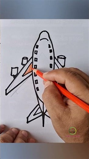 A for Airplane || How to draw Airplane || Easy Airplane drawing