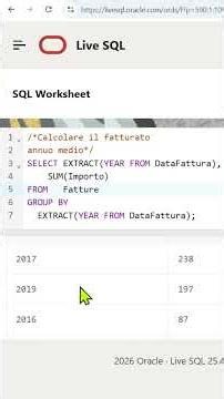 Una query SQL particolare su Oracle