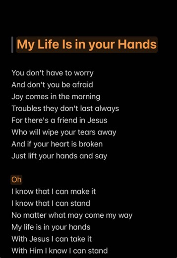 My Life Is in Your Hands by Kirk Franklin — Lyrics
