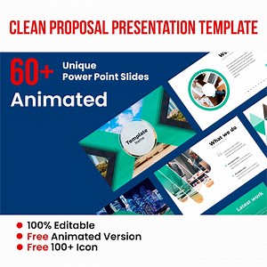 Animated Clean Proposal Presentation Template - Etsy