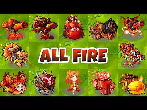 PVZ Fusion 3.4 - All FIRE Plants Showcase!!