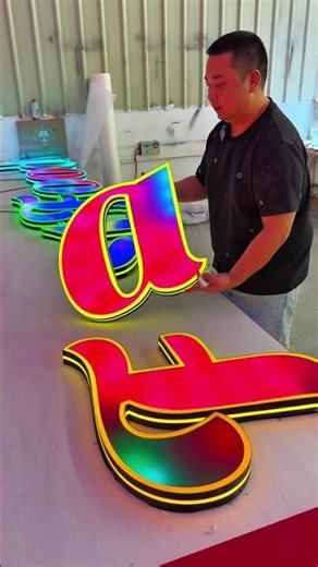 The luminous signboard that will change color #led #signfabrication #ledlights #sign #signs
