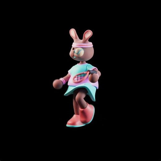 Rabbit Walking Loop Cycle - Blender