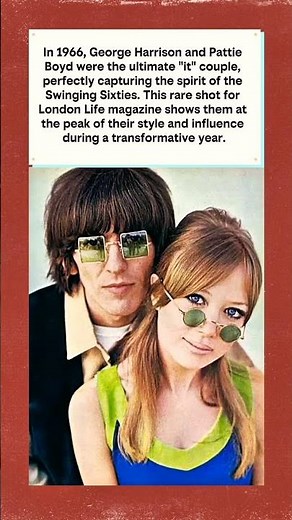 George Harrison & Pattie Boyd (1966) 🎸🇬🇧