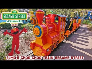 Elmo's Choo Choo Train in Sesame Street Land at SeaWorld Orlando (Jan 2023) [4K]