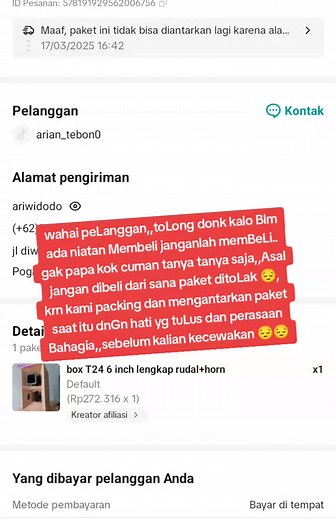 wahai peLanggan tolong Yaa 😔 tanya2 dulu sebelum membeli,,q gak papa kog #fyp #soundviral #fypシ゚ #sellerpemula #affiliatemarketing #argonproduction