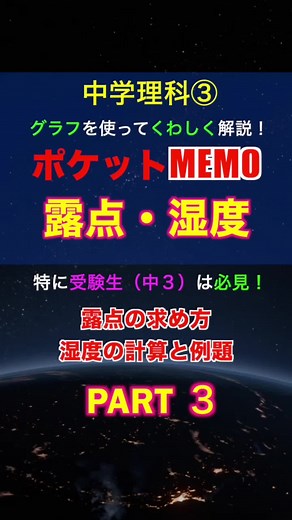 中学理科: 露点と湿度の求め方完全ガイド