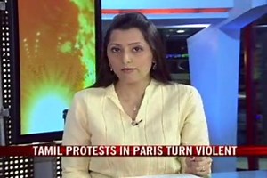 Tamil protest in Paris turns violent