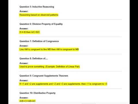 FREE MATH AND STUDY GAMES ABOUT GEOMETRYPROOFS EXAM QUESTIONSActual Qs and Ans Expert