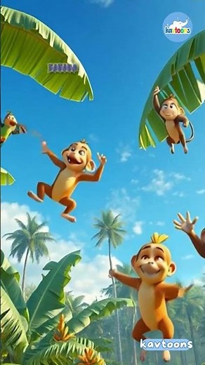 Monkey Banana Song 🍌🐒 | Fun Kids Dance and Sing-Along! | Kavtoons #kidssongs #nurseryrhymes #funny